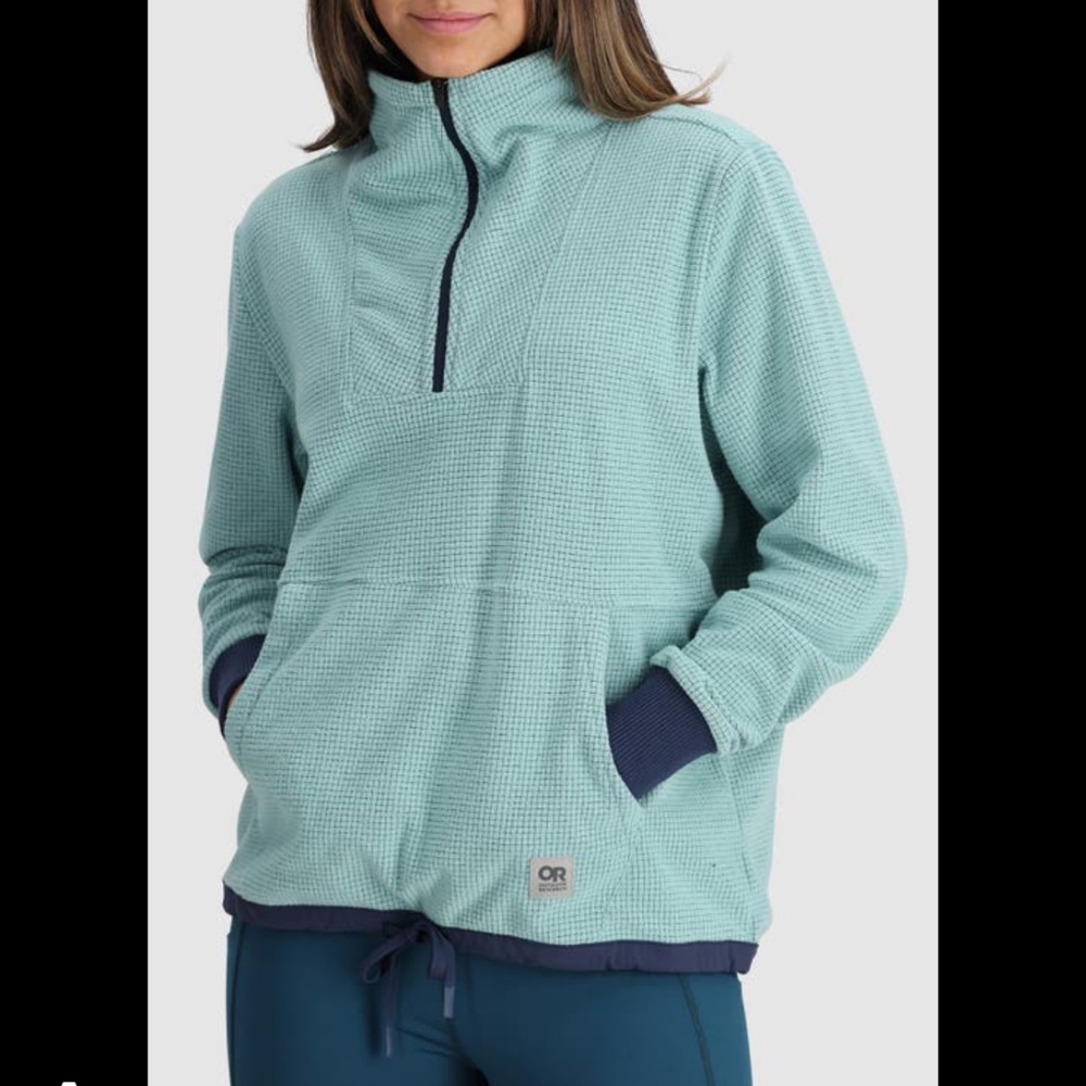 OUTDOOR RESEARCH trail mix quarter zip navy L